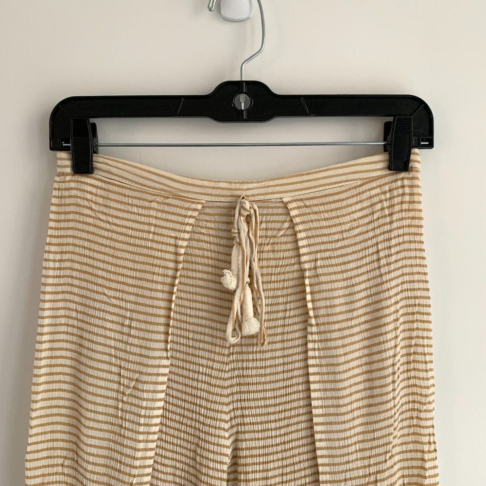 SOLD Faithfull The Brand Montero Pants white / yellow flowy pants striped tie - Picture 5 of 8